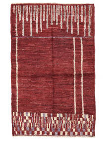  Moroccan Berber - Afghanistan 91X142 ウール 絨毯 ダークレッド/ベージュ 小 Carpetvista