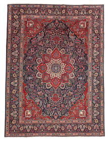 Tapete Tabriz 333X444 Vermelho Escuro/Preto Grande (Lã, Pérsia/Irão)