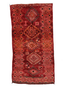192X378 Berber Moroccan - Mid Atlas Vin Tage Teppich Moderner Läufer Dunkelrot/Rot (Wolle, Marokko) Carpetvista