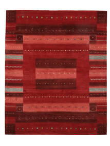 絨毯 ギャッベ Loribaft 248X305 ダークレッド/ブラック (ウール, インド)