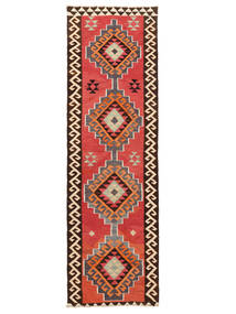 90X298 Herki Kelim Vintage Teppich Moderner Läufer Dunkelrot/Schwarz (Wolle, Türkei) Carpetvista