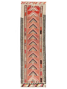  Orientalischer Kelim Rosen Moldavia Teppich 95X325 Läufer Beige/Braun Wolle, Moldawien Carpetvista