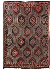  Kilim Vintage Törökország 186X255 Vintage Gyapjúszőnyeg Fekete/Sötétpiros Carpetvista