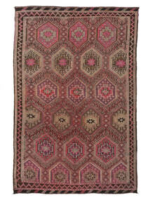  190X280 Kelim Vintage Turkki Matot Matto Ruskea/Tummanpunainen Turkki Carpetvista
