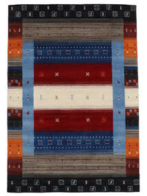 Gabbeh Loom Teppe 160X230 Svart/Mørk Rød Ull, India Carpetvista