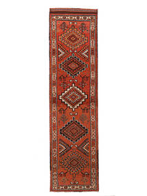 85X322 Herki Vintage Teppich Moderner Läufer Dunkelrot/Schwarz (Wolle, Türkei) Carpetvista