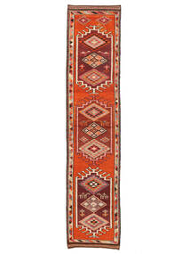  92X410 Herki Vintage Teppich Läufer Dunkelrot/Rot Türkei Carpetvista