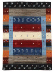 140X200 絨毯 ギャッベ ルーム モダン ブラック/ダークレッド (ウール, インド) Carpetvista