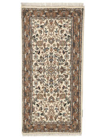  Orientalischer Keshan Indisch Teppich 58X120 Braun/Beige Wolle, Indien Carpetvista