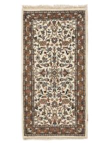  Oriental Keshan Indo Rug 60X127 Brown/Beige Wool, India Carpetvista