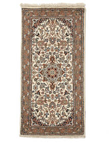 60X122 Keshan Indo Rug Oriental Brown/Beige (Wool, India) Carpetvista