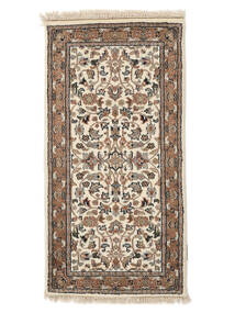 60X130 Keshan Indo Rug Oriental Brown/Beige (Wool, India) Carpetvista