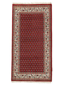  Orientalischer Mir Indisch Teppich 70X140 Dunkelrot/Schwarz Wolle, Indien Carpetvista