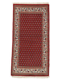 絨毯 Mir インド 70X140 ダークレッド/ブラック (ウール, インド)
