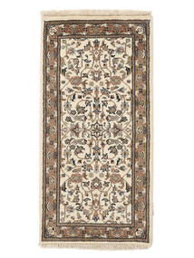  Orientalischer Keshan Indisch Teppich 60X118 Braun/Beige Wolle, Indien Carpetvista