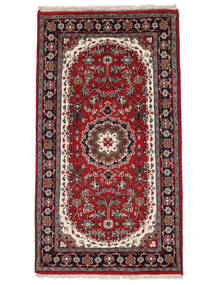  Keshan Indo Rug 93X170 Wool Dark Red/Black Small Carpetvista