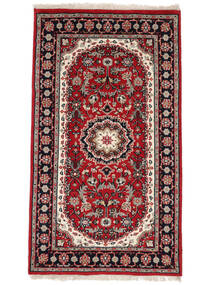  Keshan Indo Rug 92X163 Wool Dark Red/Black Small Carpetvista