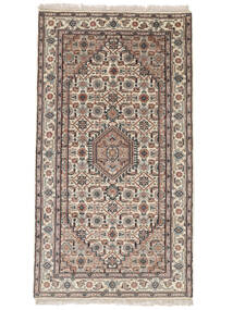 90X164 Keshan Indo Rug Oriental Brown/Beige (Wool, India) Carpetvista