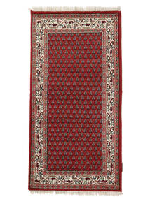  Orientalisk Mir Indisk Matta 70X140 Mörkröd/Svart Ull, Indien Carpetvista