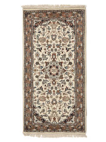  Oriental Keshan Indo Rug 60X123 Brown/Beige Wool, India Carpetvista