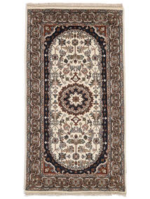 88X167 絨毯 カシャン インド オリエンタル 茶色/ブラック (ウール, インド) Carpetvista