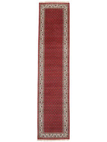 80X350 Mir Indisk Orientalisk Hallmatta Mörkröd/Brun (Ull, Indien) Carpetvista