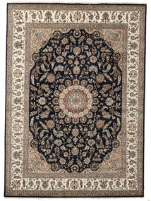 267X377 絨毯 ナイン インド オリエンタル 茶色/ブラック 大きな (インド) Carpetvista