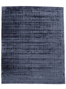 絨毯 ハンドルーム ビスコース 244X297 ダークブルー/ブラック ( インド)
