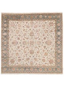  Orientalischer Sarough American Teppich 242X243 Braun/Orange Wolle, Indien Carpetvista