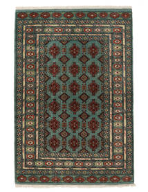  Persischer Turkaman Teppich 129X192 Schwarz/Dunkelgrün (Wolle, Persien/Iran)