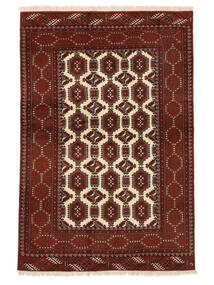 Turkaman Rug 133X192 Persian Wool Black/Dark Red Small Carpetvista