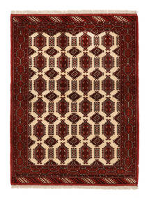  Turkaman Tappeto 139X183 Persiano Di Lana Nero/Rosso Scuro Piccolo Carpetvista