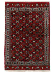  160X236 Turkaman Vloerkleed Zwart/Donkerrood Perzië/Iran Carpetvista
