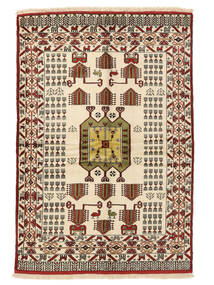 Turkaman Teppich 139X203 Braun/Beige Wolle, Persien/Iran Carpetvista