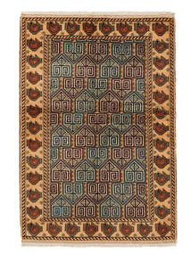 138X198 Turkaman Matta Orientalisk Brun/Svart (Ull, Persien/Iran) Carpetvista