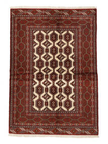  Turkaman Rug 137X195 Persian Wool Black/Dark Red Small Carpetvista