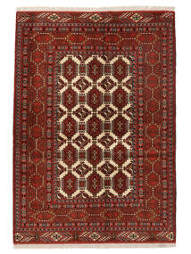  Turkaman Rug 138X195 Persian Wool Dark Red/Black Small Carpetvista
