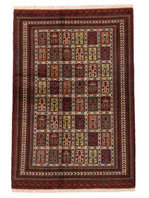  Oriental Turkaman Rug 132X195 Black/Brown Wool, Persia/Iran Carpetvista