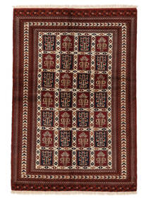  Turkaman Rug 135X197 Persian Wool Black/Brown Small Carpetvista