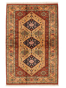  Persischer Turkaman Teppich 130X205 Braun/Dunkelrot (Wolle, Persien/Iran)