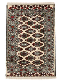 Orientalsk Turkaman Tæppe 103X152 Sort/Beige Uld, Persien/Iran Carpetvista