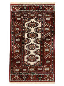 83X140 Turkaman Rug Oriental Black/Dark Red (Wool, Persia/Iran) Carpetvista