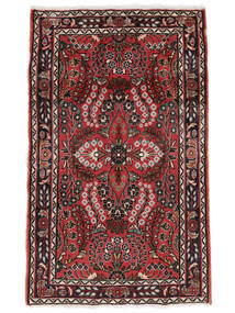 絨毯 ペルシャ リリアン 80X130 ブラック/ダークレッド (ウール, ペルシャ/イラン)