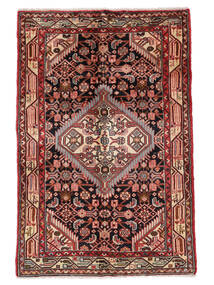 76X116 絨毯 アサダバード オリエンタル ダークレッド/ブラック (ウール, ペルシャ/イラン) Carpetvista