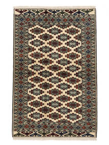  Turkaman Rug 130X202 Persian Wool Black/Brown Small Carpetvista