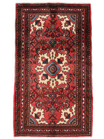  Oriental Asadabad Rug 71X123 Black/Dark Red Wool, Persia/Iran Carpetvista