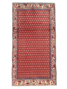 絨毯 サルーク Mir 62X116 ダークレッド/ブラック (ウール, ペルシャ/イラン)