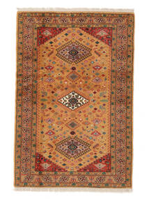  106X156 Turkaman Matot Matto Ruskea/Tummanpunainen Persia/Iran Carpetvista