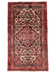 73X129 絨毯 アサダバード オリエンタル ブラック/ダークレッド (ウール, ペルシャ/イラン) Carpetvista
