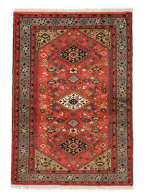  Turkaman Rug 105X152 Persian Wool Dark Red/Black Small Carpetvista